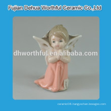 Cheap white porcelain standing angels for new home decoration